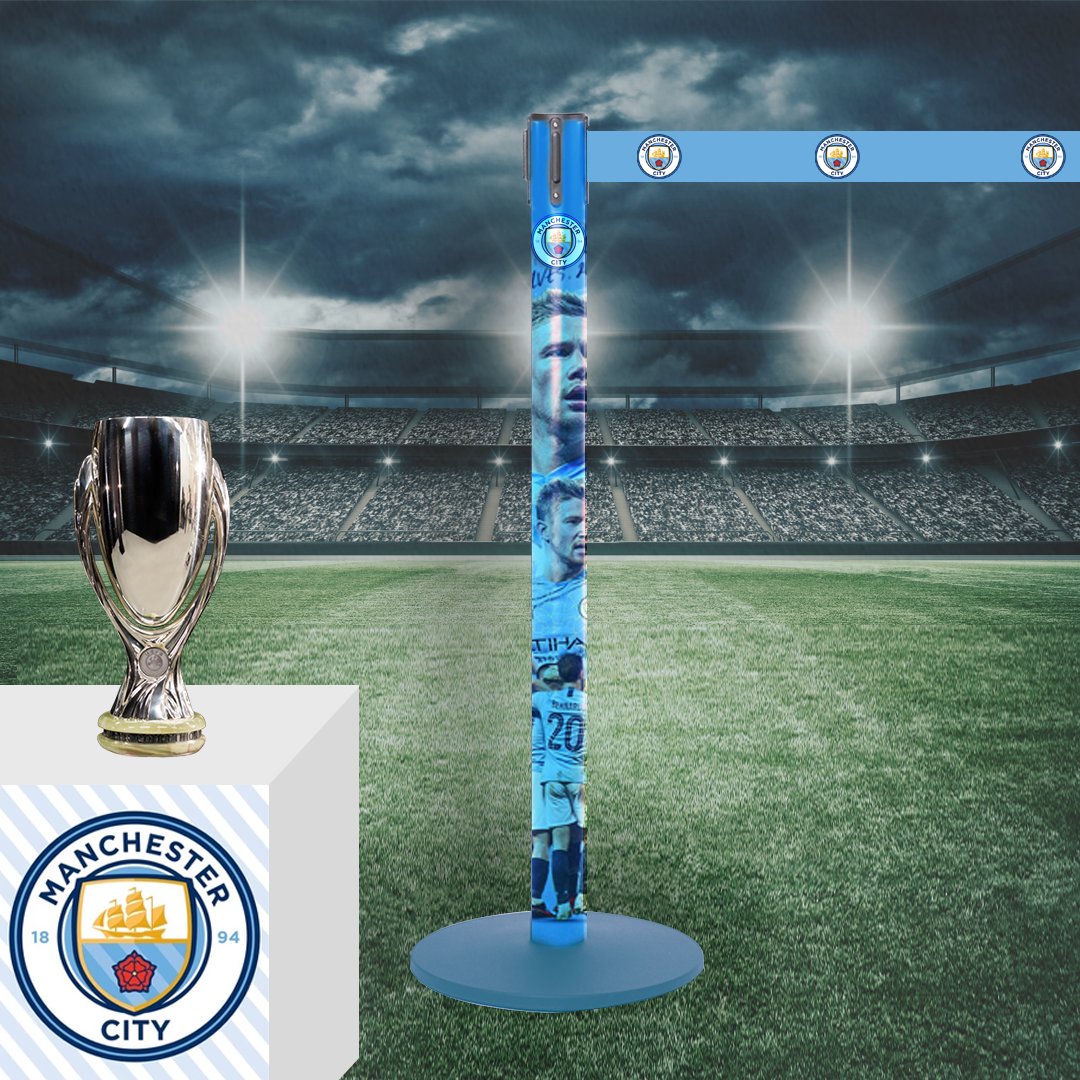 Crowd_ControlCo's tweet photo. Congratulations to #ManCity For winning the Super Cup! To celebrate we made a custom stanchion mockup.

#sports #soccer #custom #champion #SuperCup #queue #game #stanchion https://t.co/DeF04fcjus