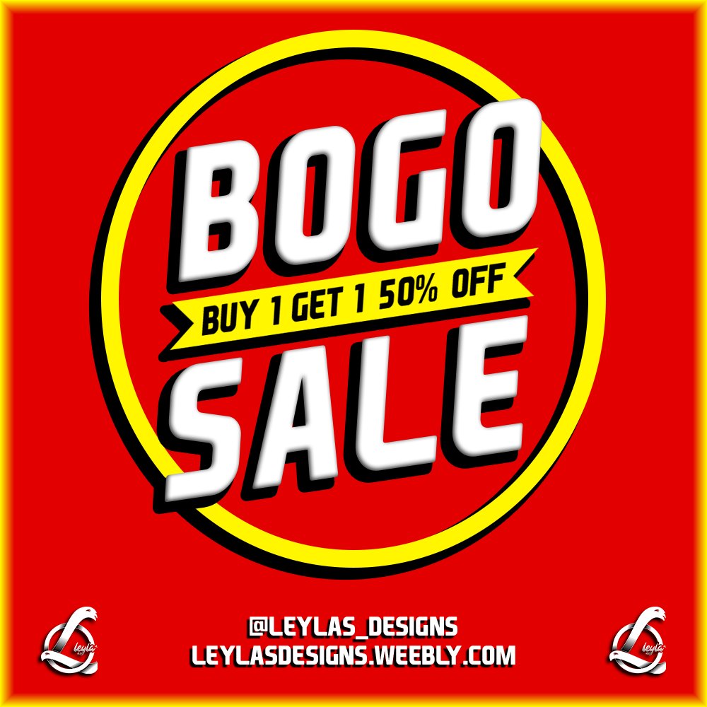 Leylas_Designs's tweet photo. 📢BOGO SALE📢
Buy 1 Get 1 50% Off - Any individual design of equal price!
DM me today to get your order started! https://t.co/Rp0ioCKU4b