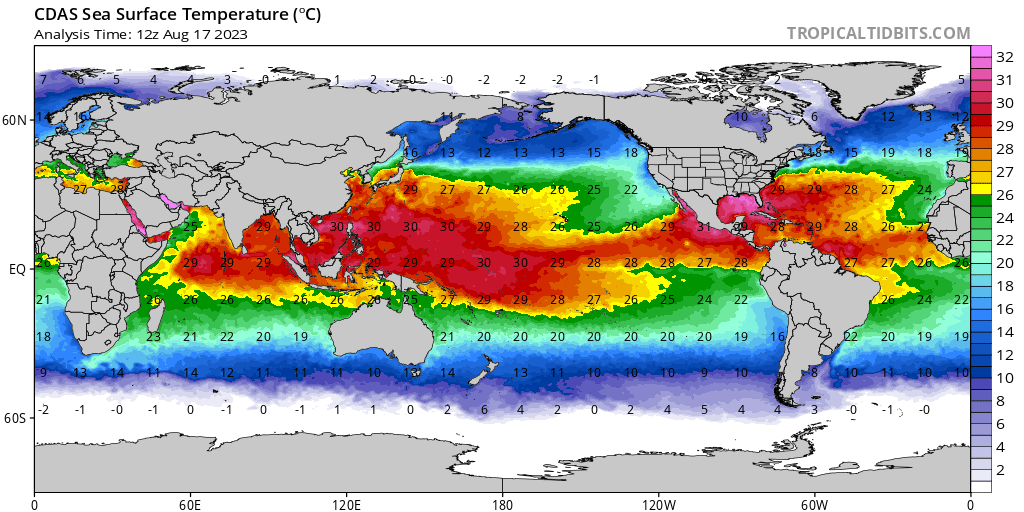 darin_deveauWX's tweet photo. The Gulf of Mexico is hotter than almost all other waters on earth right now. https://t.co/oHo0NVtKem