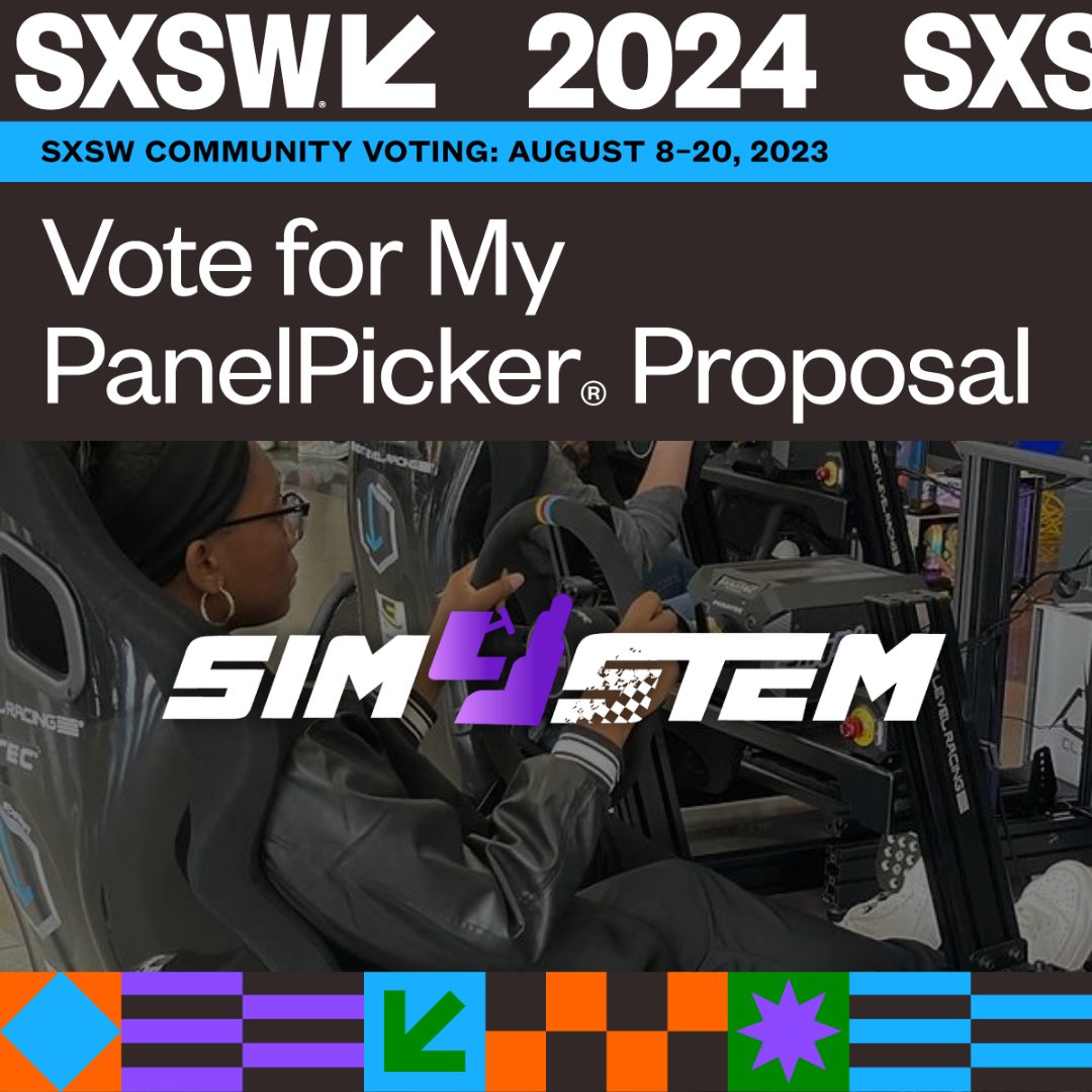 screentospeed's tweet photo. 🚀 Empower Education and Gaming: Vote for Sim 4 STEM at SXSW EDU 2024 Panel Picker! 🎮
Sign up at https://t.co/pklHhBjD2H to cast your vote and support us in this endeavor!
#SXSW2024 #Sim4STEM #SimRacing #Esprots #Education https://t.co/ZVIoZhjqyF