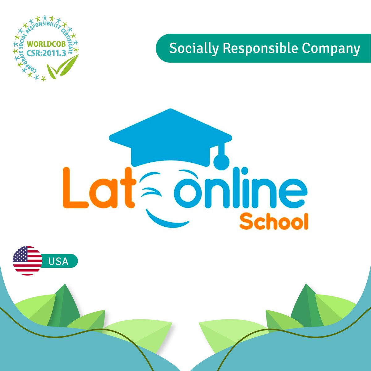 WORLDCOB's tweet photo. 🥳Congratulations to the company Lat Online School  from USA for being successfully certified this August 17 throught the #WORLDCOB RSE 2011.3 standard. 
Don't forget that your company can also obtain this certification. 🤩💚

More information 👉🏻https://t.co/rcq8palDey https://t.co/DNu98dxUV9