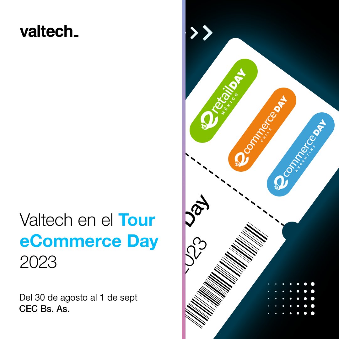 ValtechLatam's tweet photo. ¡#Valtech está listo para el Tour eCommerce Day 2023 en #Argentina! Juntos, exploraremos soluciones innovadoras y tendencias emergentes que marcarán el camino para impulsar el crecimiento de los negocios digitales en el país.

1/2
@einstituto @valtech_ar https://t.co/cmFKNd6KTy