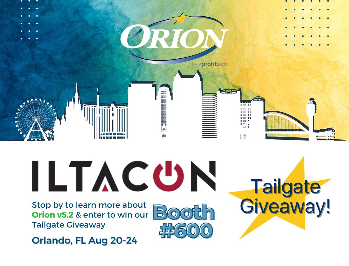 Don't miss your chance to connect with the Orion team at #ILTACON2023! Learn about the new Orion ePay® coming soon!