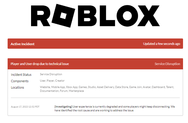 Roblox Status tweet media