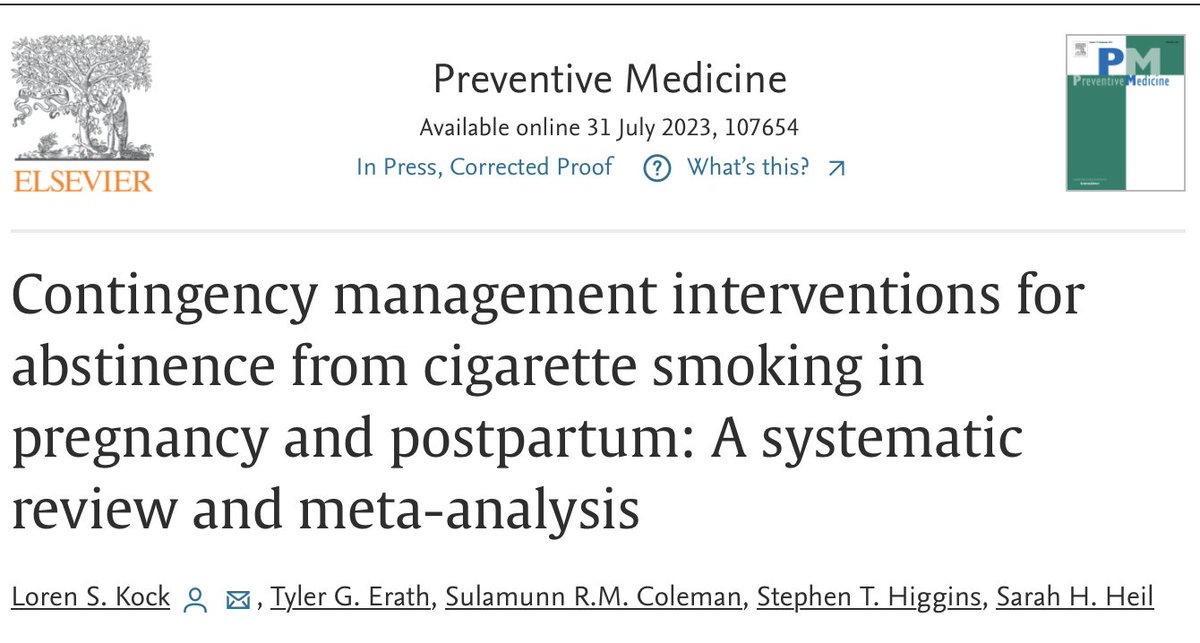 loren_kock's tweet photo. First post on this hell-site in some time... New review  out with @vtcenterbh colleagues looking at contingency management (financial incentives) for smoking abstinence in pregnancy and postpartum...
https://t.co/tFxlMKfSPw https://t.co/bB5YyWxzkx