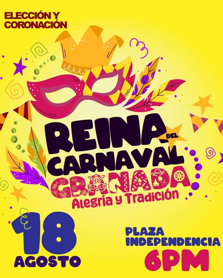 Reina del Carnaval 'Granada, Alegría y Tradición'.🥳🎉🎊
#granadanicaragua #GranadaNic #carnaval #CulturaNica #NicaraguaÚnicaOriginal