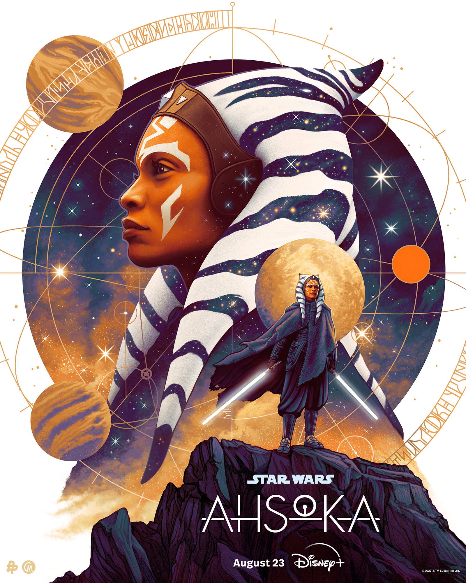 Creatieve poster van Star Wars Ahsoka op Disney Plus België