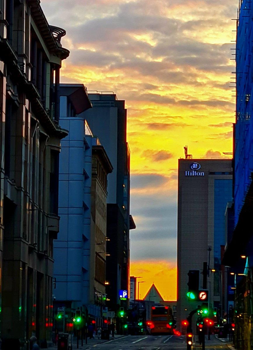 is_glasgow's tweet photo. Looking west down Waterloo Street in Glasgow towards the iconic Anderston Pyramid at sunset this evening.
#glasgow #anderston #anderstonpyramid #sunset #glasgowsunset #waterloostreet #cityscape @thepyramid_scot https://t.co/cSPvBcQXvC