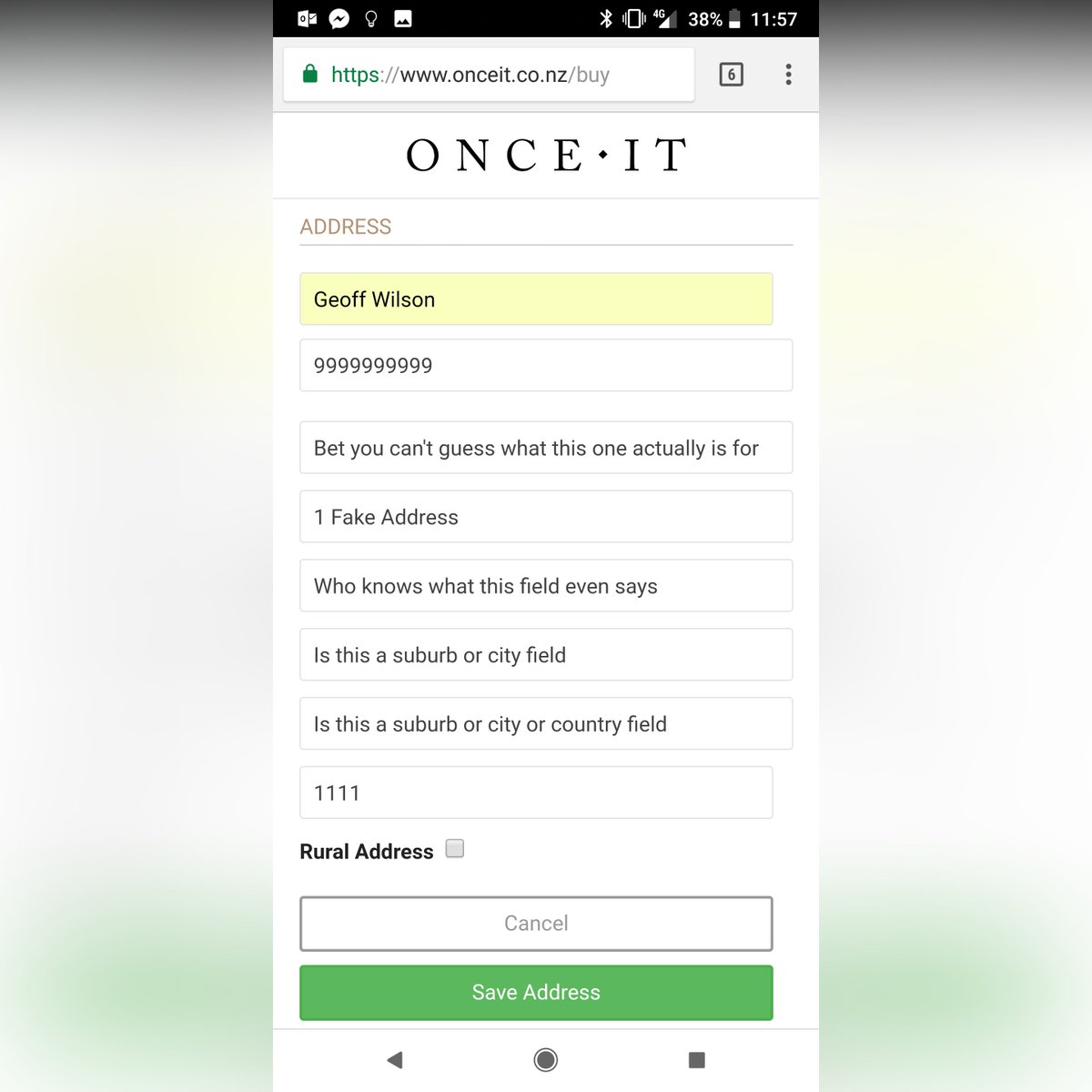 Found this photo in my #UXfail archives - a quintessential example of poor web form #design where field labels are shown as placeholder text that's then hidden as soon as you start typing. 

How would you know if you entered any of these values in the correct corresponding field?