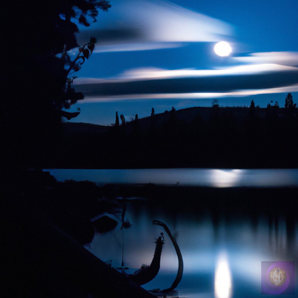 LucDeFort's tweet photo. Tonight, nature is painting a mesmerizing masterpiece. A strong wind is at play, stirring up waves that ripple across the lake, each crest sparkling with reflected moonlight. It's a night to remember - serene, in a beautiful, and subtly powerful. #MoonlightMagic #NatureAtItsBest https://t.co/et6BuvHeXI
