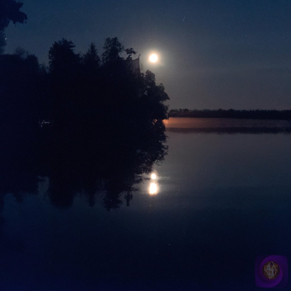 LucDeFort's tweet photo. Tonight, nature is painting a mesmerizing masterpiece. A strong wind is at play, stirring up waves that ripple across the lake, each crest sparkling with reflected moonlight. It's a night to remember - serene, in a beautiful, and subtly powerful. #MoonlightMagic #NatureAtItsBest https://t.co/et6BuvHeXI