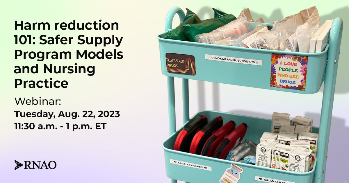 Together with @HRNA_AIIRM, <a href="/momsstoptheharm/">momsstoptheharm</a>, <a href="/NSS_CoP/">National Safer Supply Community of Practice</a>, <a href="/chnig_rnao/">CHNIG</a> &amp; <a href="/MHNIG_Ontario/">Mental Health Nursing Interest Group</a>— RNAO is hosting a series of webinars to meet the educational needs of nurses &amp; other #HCWs.

Read our media advisory &amp; register for the Aug. 22 webinar: RNAO.ca/news/media-rel…
<a href="/DorisGrinspun/">Dr. Doris Grinspun 🇨🇦 RN, PhD, FAAN, O.ONT</a>