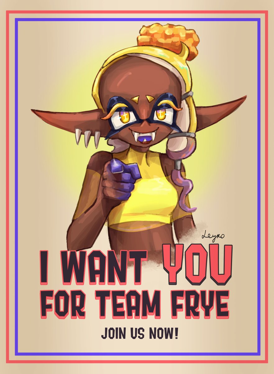 TEAM FRYE FTW GRAHH💛💛
‼️SPREAD THE MESSAGE EVERYONE‼️

#Splatoon3 #Splatfest #fryesplatoon