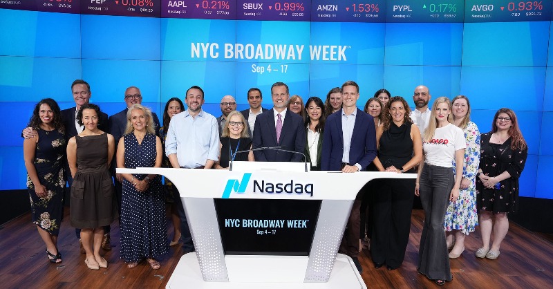 TicketmasterBiz's tweet photo. Yesterday, a few members of Ticketmaster’s Broadway team were invited to the @NasdaqExchange Closing Bell Ceremony to mark the beginning of NYC Broadway Week.

NYC Broadway Week, produced by @nyctourismnews, is a 2-for-1 ticket promotion from September 4-17.

Read more ⤵️