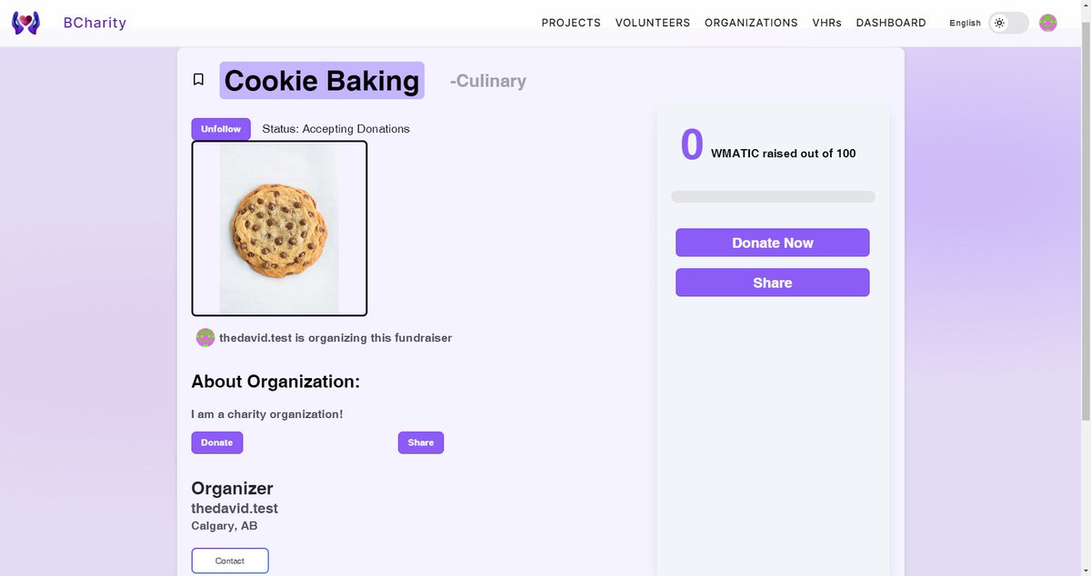 DavidAtBCharity's tweet photo. Check out this cool feature on our volunteer management system. 🔎 

As a donor, you can explore projects from various charities and non-profits and support their cause through crypto donations! 🙌 https://t.co/idmhaIicLY