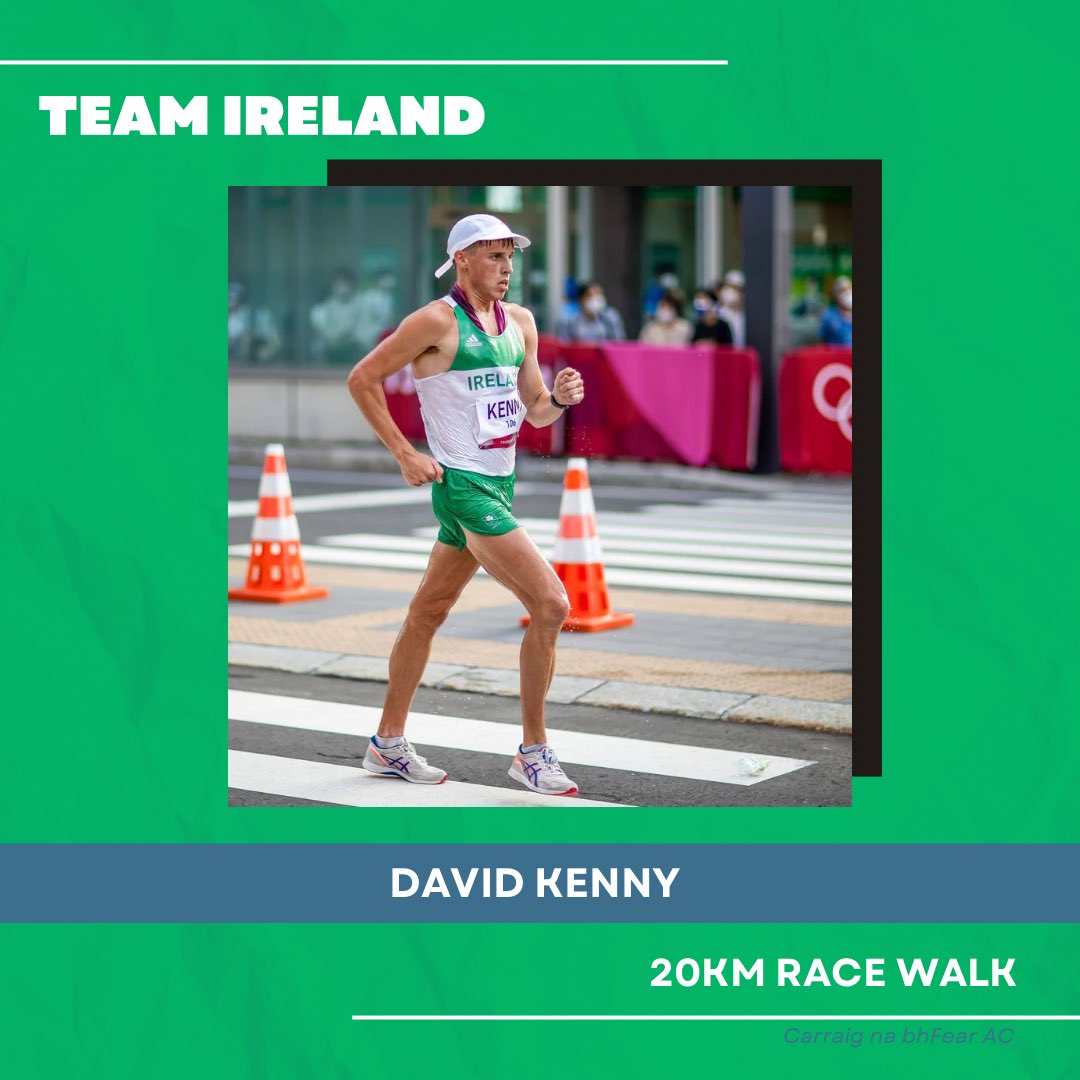 TEAM IRELAND 🇮🇪 

The first Irish athlete in action at the <a href="/wabudapest23/">World Athletics Championships Budapest 23</a> will be star race walker David Kenny. Kenny will line up in the 20km walk that takes place in the heart of Budapest, starting at 7:50am on Saturday morning. 
Best of luck David! 
Come on ☘️