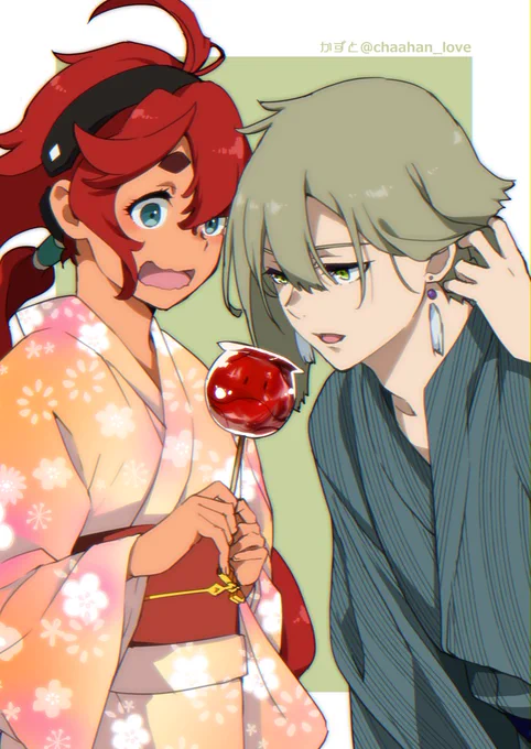 毎日暑いのでエラスレちゃんの夏祭りおデートで素敵な企画様に参加させていただきました!開催おめでとうございます!#HPBPT_4su 