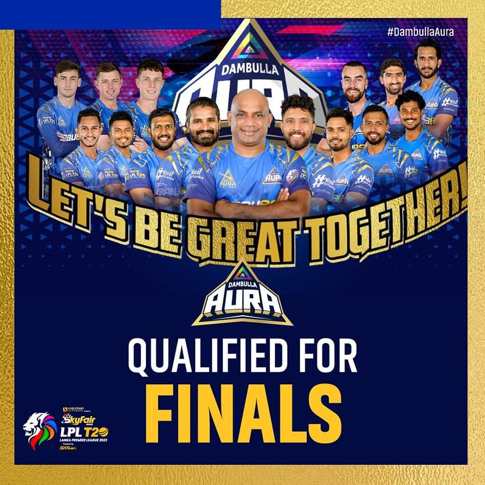 dambullalpl's tweet photo. We are walking into finals with pride 🏏🏏

Lanka Premier League 2023

#DambullaAura https://t.co/ox52eknymf