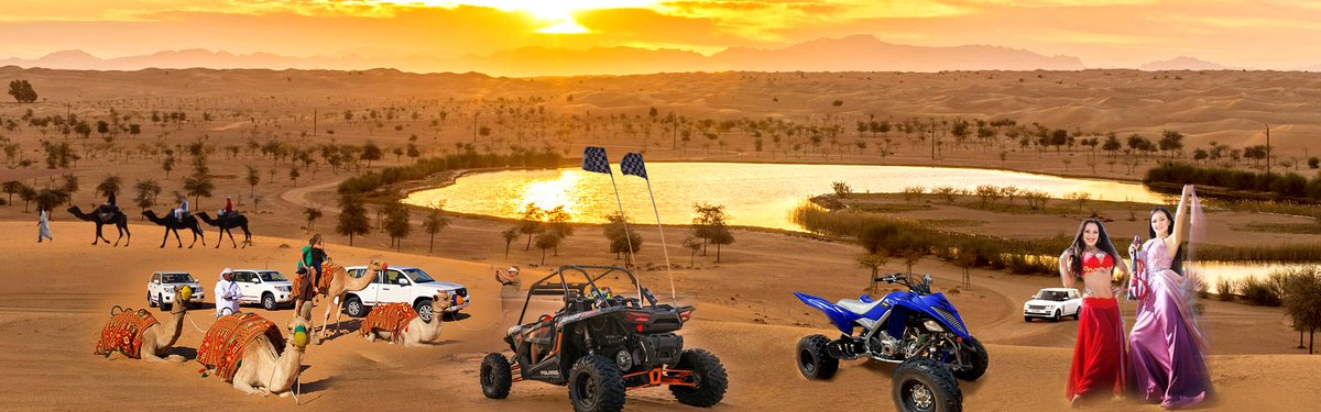 A desert safari primarily begins with a thrilling dune-bashing session. Imagine 4x4 vehicles gliding, leaping, and bouncing over golden dunes - an adrenaline-packed ride that's quintessential to the experience! 🚖 #DuneBashing
#desertsafaridubai