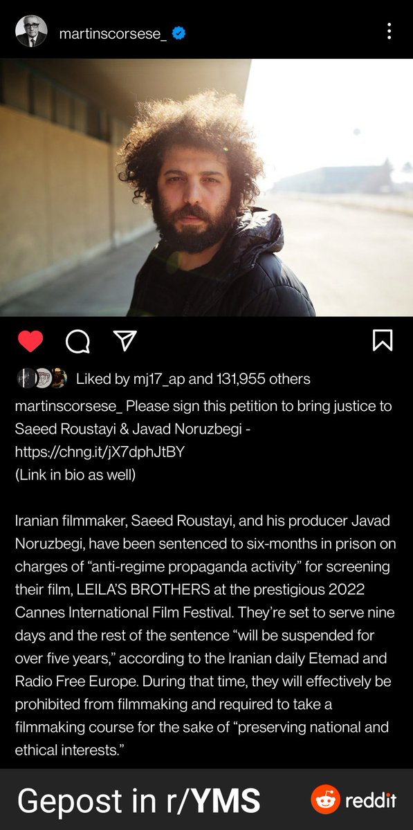Gryffix's tweet photo. You should watch 'Leila's Brothers', it's an amazing film.

And also, sign the petition:
https://t.co/q8CxUELHq9

Fuck Iran. https://t.co/ic0y1PC3tt