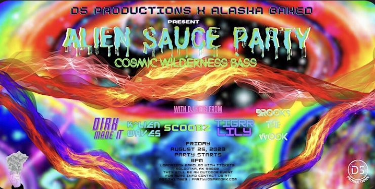 🔊Bass heads, get ready to camp, dance, and immerse yourself in an EDM odyssey like no other! 🏕️ Grab your tickets to the Alien Sauce Party - Cosmic Wilderness Bass and experience out-of-this-world beats under the Alaskan sky. 🚀🎶 Tickets in bio! #CosmicWildernessBass #AKedm