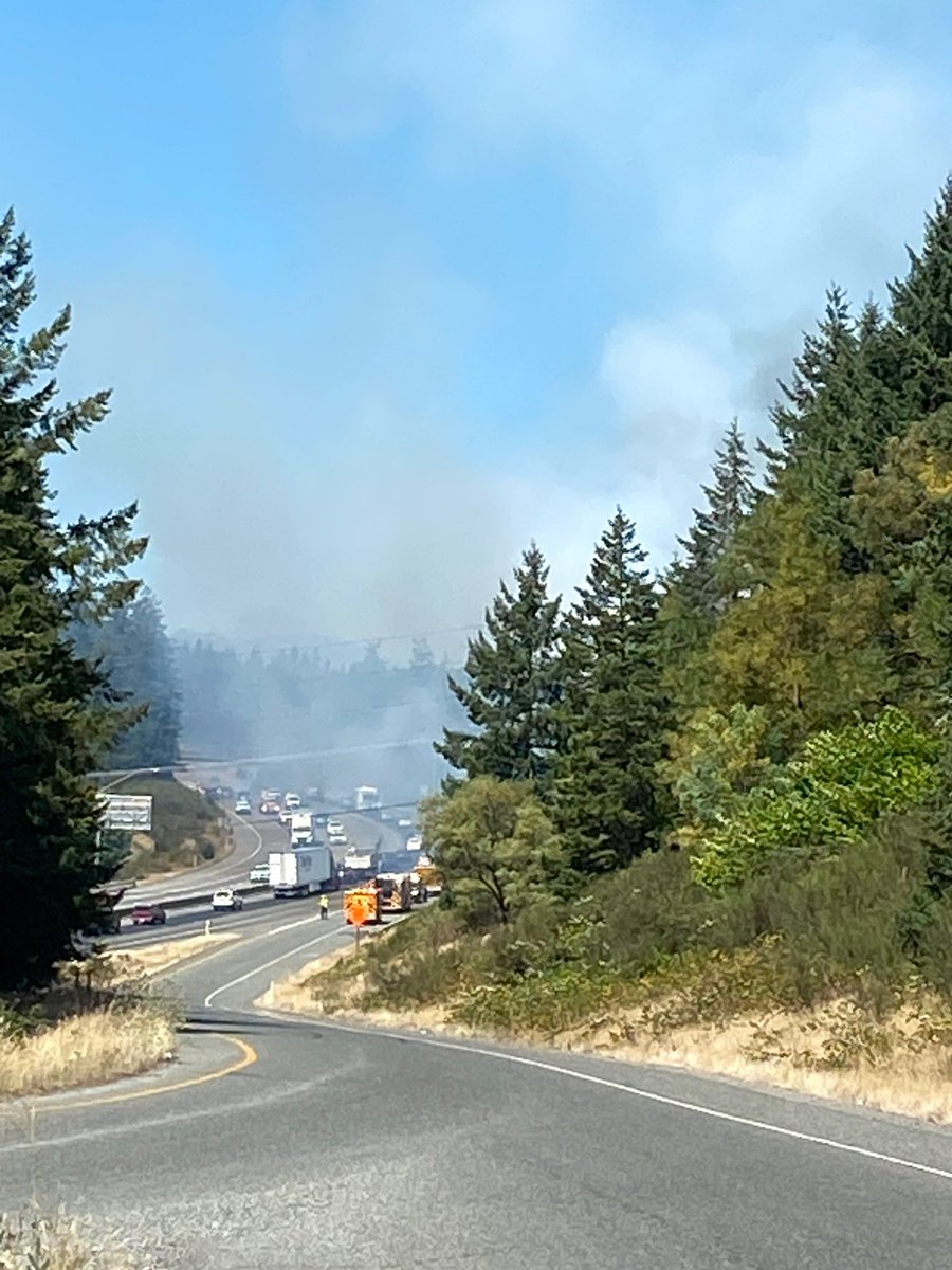 #KitsapCounty: NB SR 3 at Loxie is partially blocked for a brush fire. Unknown the cause at this time. Fire is on scene.