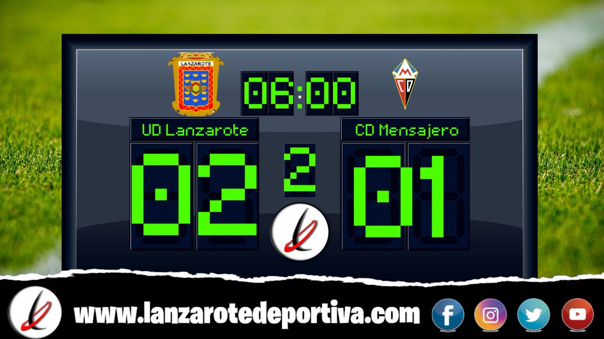 ⚽️ #Pretemporada
🏆 LIV Torneo San Ginés

🔴🔵 <a href="/UD_Lanzarote/">UD Lanzarote</a>
⚫️🔴 <a href="/CDMensajero/">C.D. Mensajero</a>

León Gomez le da la vuelta al marcador