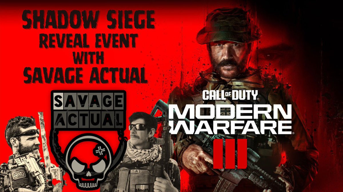 Just released Call of Duty MW3 preview. The siege event is a great first look at the coming MW3. Patrick and Jason play through the preview level with a great cinematic opener and closer. Head over to our YouTube for a first look at the upcoming MW3. #savageactual #MW3