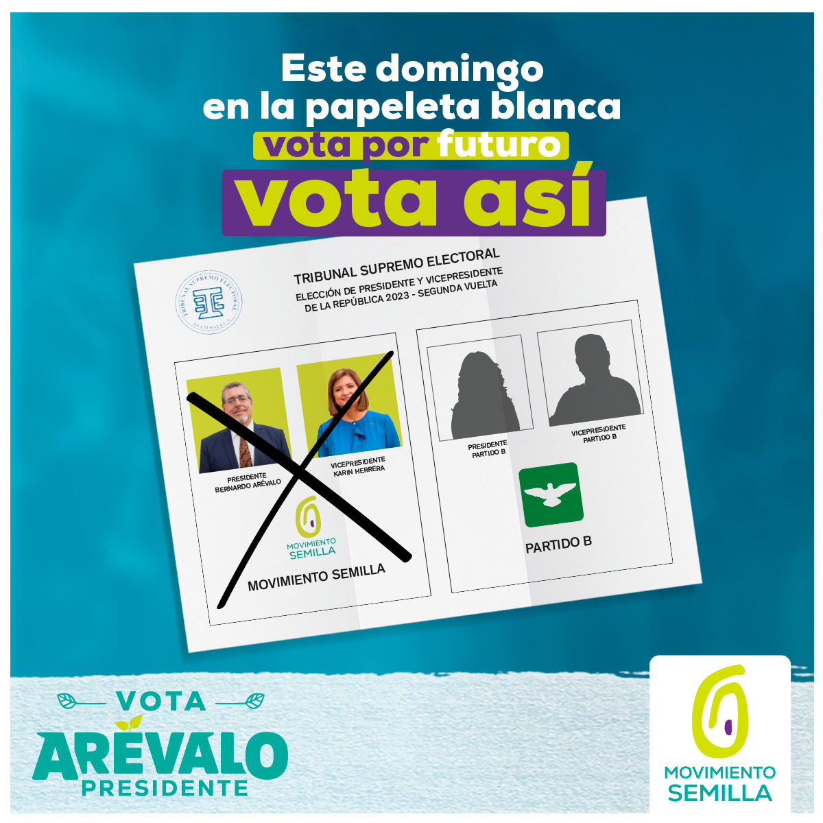 BArevalodeLeon's tweet photo. ¿Ya sabes en dónde te toca votar? Entra a https://t.co/B0EwEi4D9O, ingresa tus datos y conoce tu centro de votación. Este 20 de agosto, vota por el #CambioYFuturo, #VotaArévalo  🌱 https://t.co/HGYRH4Tg5N