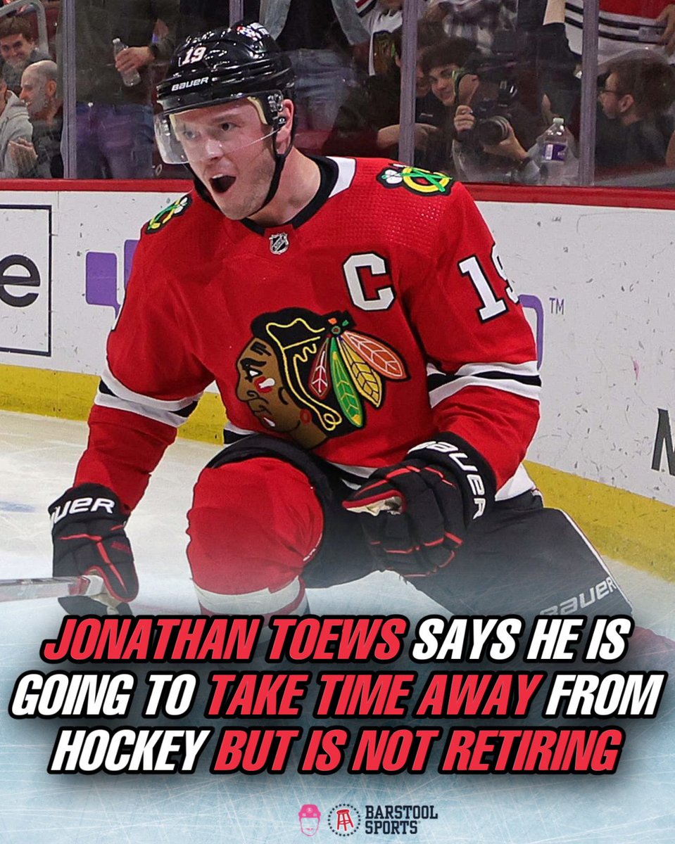 Jonathan Toews will be taking some time off from Hockey.