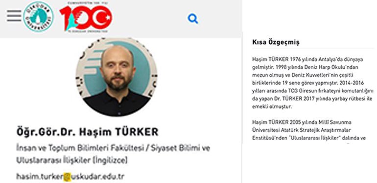 netgundem_'s tweet photo. FETÖ bağlantısı nedeniyle subaylıktan KHK ile ihraç edilen Haşim Türker’in, Üsküdar Üniversitesi’nde öğretim görevlisi olduğu ortaya çıktı.

Türker’e, Cem Küçük’ün “FETÖ destekçisi” dediği Deniz Ülke Arıboğan’ın referans olduğu belirtildi. https://t.co/x9nKm32B59
