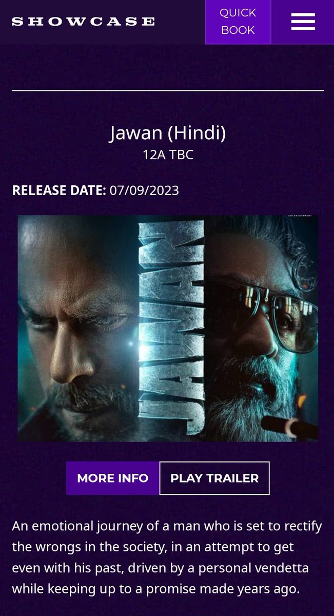 Misty4SRK's tweet photo. @iamsrk Hi darling. Booked my tickets for #Jawan today. Was worried that it wasn't going to be showing near me, as there were no listings every time I checked 😧
Only 3 weeks to wait now 😁
#Jawan7thSeptember2023
Hope all is well with you.
All my love 😘 https://t.co/mZn2H7sCMf