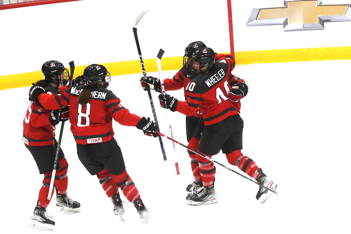 AFTER 2 | Sarah Wozniewicz and Abby Newhook find the back of the net as 🇨🇦 and 🇺🇸 are tied 3-3!

APRÈS 40 MIN | Sarah Wozniewicz et Abby Newhook touchent la cible, et c’est l’égalité 3-3 entre le 🇨🇦 et les 🇺🇸!

📊 hc.hockey/DevStats0817 
📊 hc.hockey/StatsDev0817