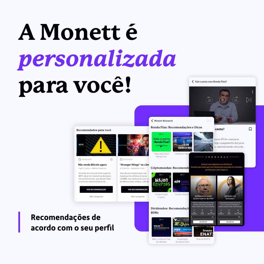 invistamonett's tweet photo. Ao acessar a Monett você já visualiza os conteúdos que são compatíveis com o seu perfil de investidor. 

A nova funcionalidade te ajuda a encontrar as melhores recomendações para o seus objetivos e te proporciona uma experiência totalmente personalizada.

Baixe o app e aproveite! https://t.co/ZelFuRbcP0