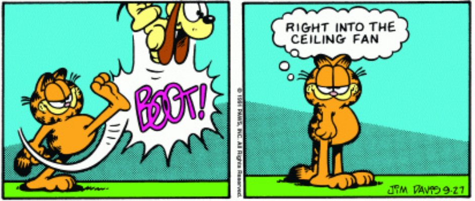 Garfield Without The Middle Panel tweet media