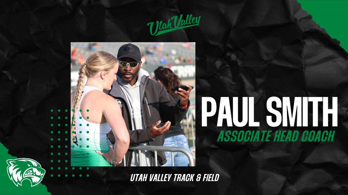 TF | Paul Smith promoted to Associate Head Coach of Utah Valley University Track & Field programs. Story: bit.ly/47zIjhL #GoUVU #ValleyForged