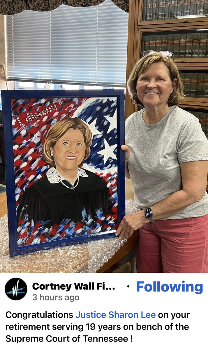 3285slats22's tweet photo. Thank you, Cortney, for using your talent to create this awesome retirement gift for ⁦@JusticeLeeTN⁩! Come visit us in Tennessee!
⁦@TNCourts⁩  ⁦@cortneywall⁩ https://t.co/PFOMjVxYit