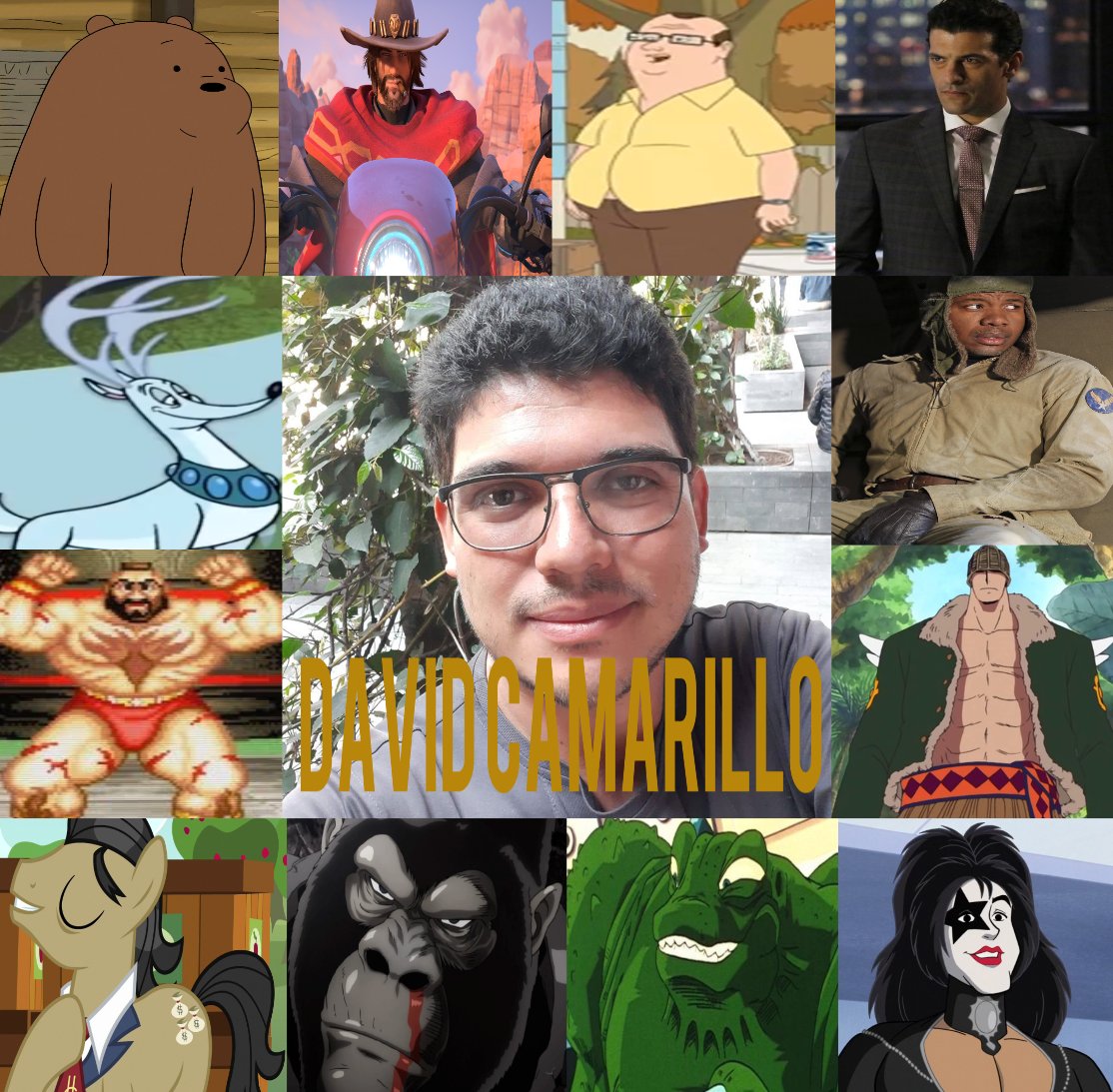 luis1201_arturo's tweet photo. Feliz cumpleaños #DavidCamarillo hice este collage para ti con tus personajes más conocidos. Que dios te bendiga.
#Escandalosos #Overwatch2 #FIsForFamily #MarvelsAgentsOfSHIELD #NewLooneyTunes #HiScoreGirl #AgenteCarter #OnePiece #MyLittlePonyLaMagiaDeLaAmistad #OnePunchMan https://t.co/YoXleBmpg7