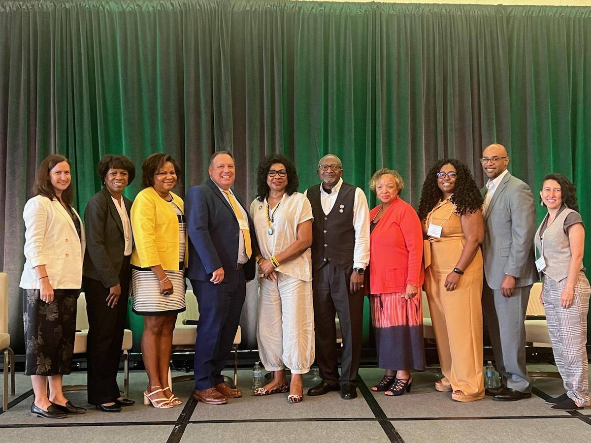 DrBobBullard's tweet photo. A huge thanks to @USEPA @HUD @USDOT @HHS @DOI @FEMA for attending and participating in the @Bullardcenter and @DSCEJ #JUSTICE40 Convening in New Orleans. Our CBO Hub leaders are getting valuable information on these 7 agencies  priority programs and funding. #BIL #IRA https://t.co/gTSgVAr7QV