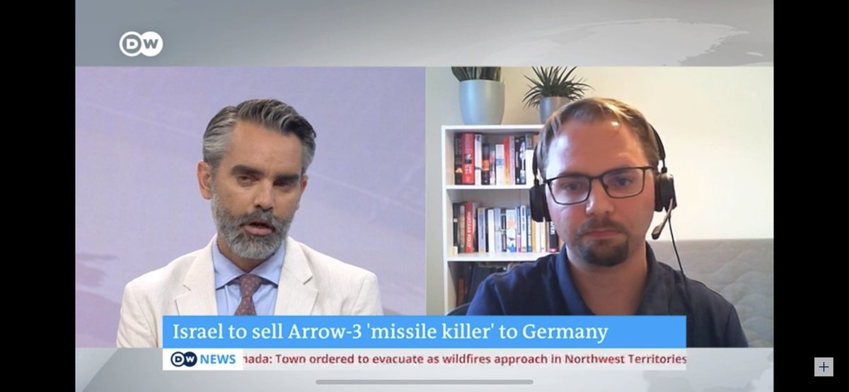 MattiasEken's tweet photo. Really enjoyed my time on @dwnews tonight talking about Israel selling #Arrow3 to Germany. The deal was approved by the US government earlier today. https://t.co/yPIrpcJpWj