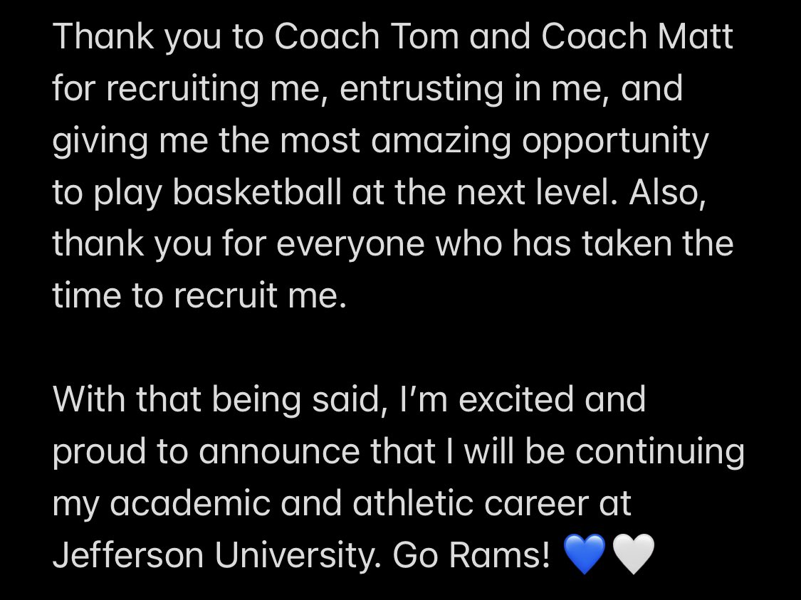 Committed💙🤍 
<a href="/ShoreshotsGirls/">NJ Shoreshots Girls- HGSL</a> <a href="/wcladycrusaders/">Wildwood Catholic Girls Basketball</a> <a href="/Jefferson_WBB/">Jefferson Women's Basketball</a> <a href="/TinyGreenNBS/">Coach Tiny Green</a>