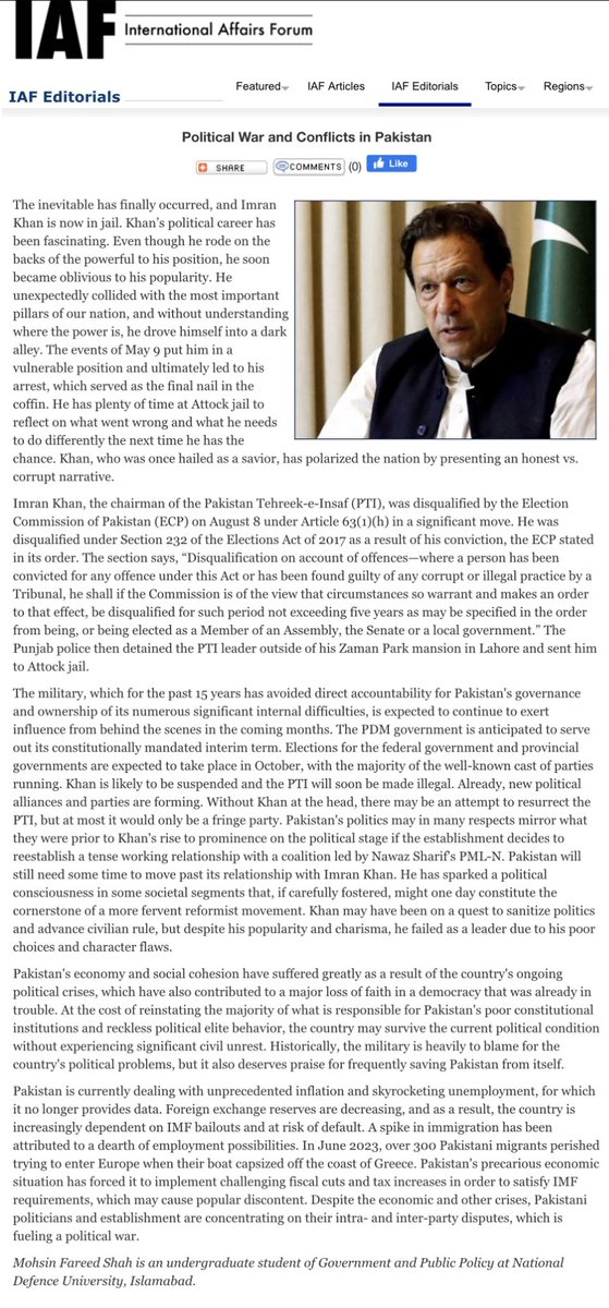 SyedMohsinFarid's tweet photo. My Latest Op-Ed For @IA_Forum 

https://t.co/I4KnaZVp2a https://t.co/pw1agJPbt9