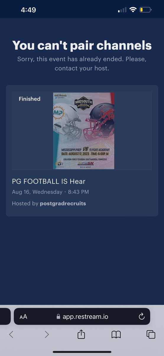 DC30__'s tweet photo. I’m seeing this message because the game hasn’t come on yet ? https://t.co/z7yilCfahi