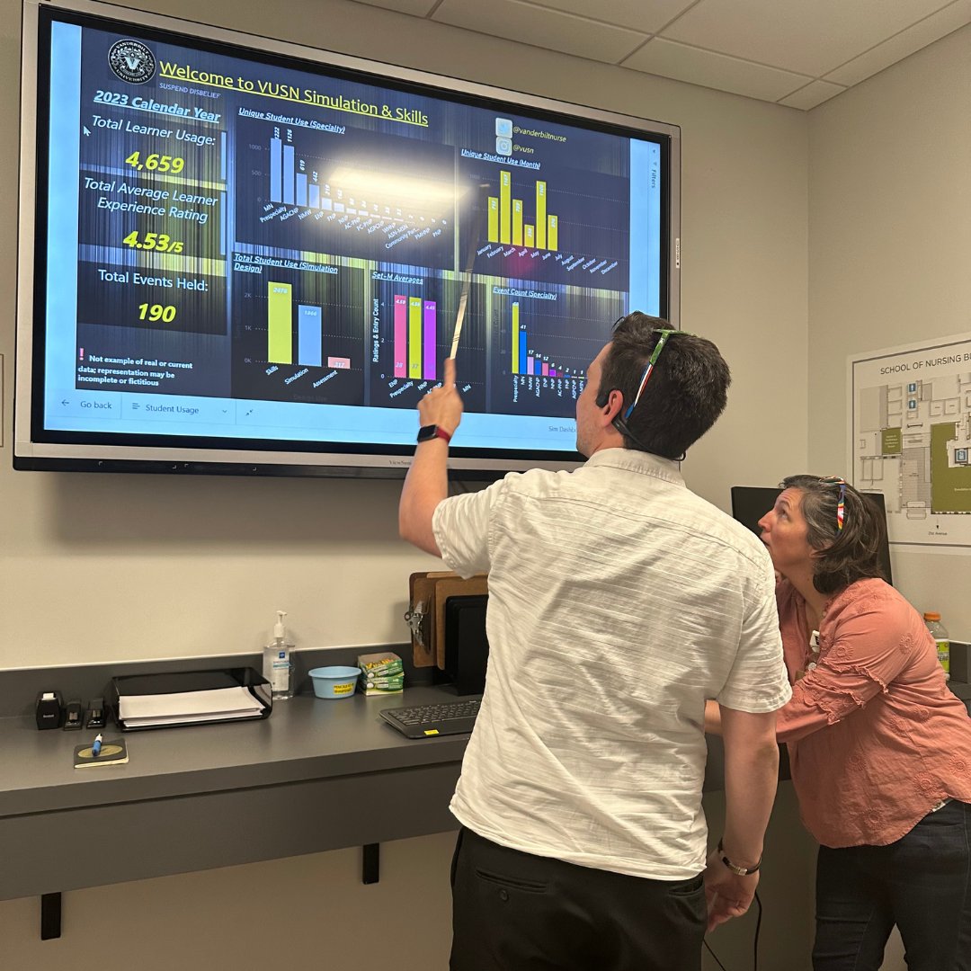 Vanderbilt School of Nursing (@vanderbiltnurse) on Twitter photo What we're doing at VUSN Nursing Informatics:
Dr. Holt and Eric Hall are showing how we are using data analytics from VUSN simulations to drive experiences for our learners 🙏🏻 <a href="/vusninformatics/">Vanderbilt University Nursing Informatics🌐</a>
#VUSNinformatics #Informatics #NursingSchool #VUSN #nursinginformatics What we're doing at VUSN Nursing Informatics:
Dr. Holt and Eric Hall are showing how we are using data analytics from VUSN simulations to drive experiences for our learners 🙏🏻 <a href="/vusninformatics/">Vanderbilt University Nursing Informatics🌐</a>
#VUSNinformatics #Informatics #NursingSchool #VUSN #nursinginformatics