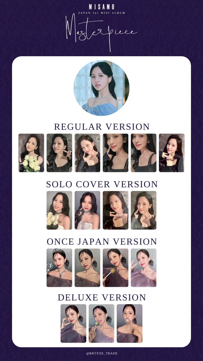 TWICE - Misamo Masterpiece photocards template OT3, Momo, Sana