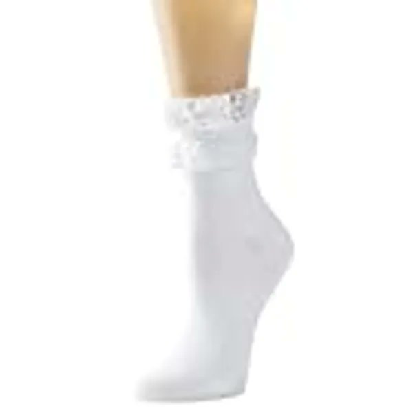 I just received SEMOHOLLI Lace Socks for Women, Lace Ruffle Turn-Cuff Socks Cotton Ladies Girl Princess