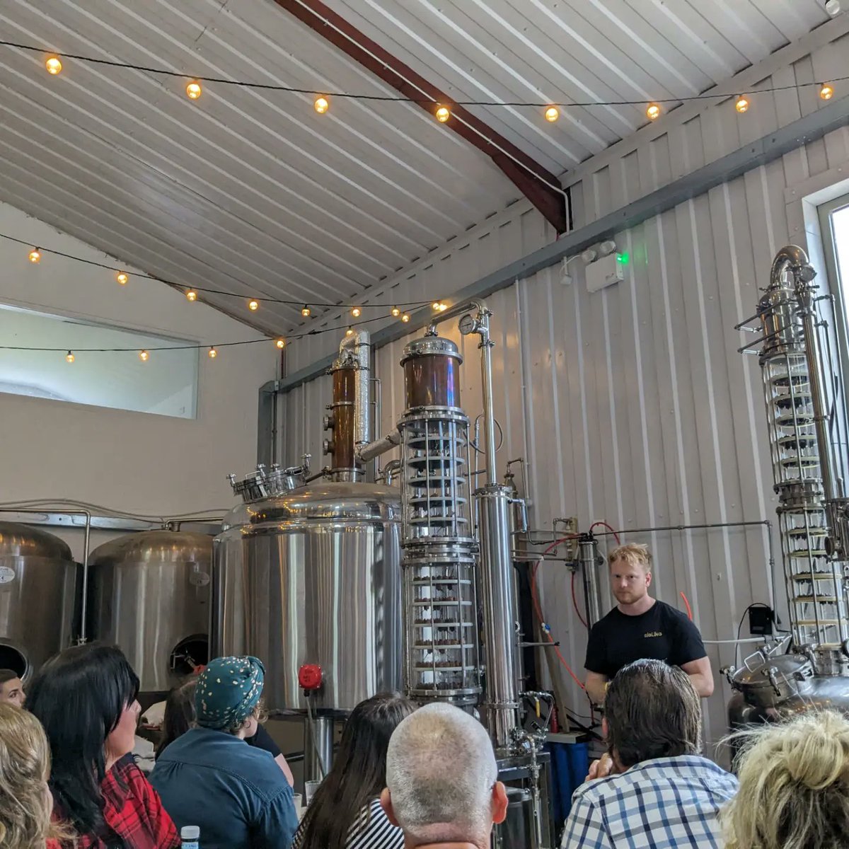 sljames82's tweet photo. @InnovationPj enjoying his belated birthday treat 🥳 with gin tour and tasting night at Sibling Distillery #Cheltenham #gintonic #fun https://t.co/HMd2zFihJv