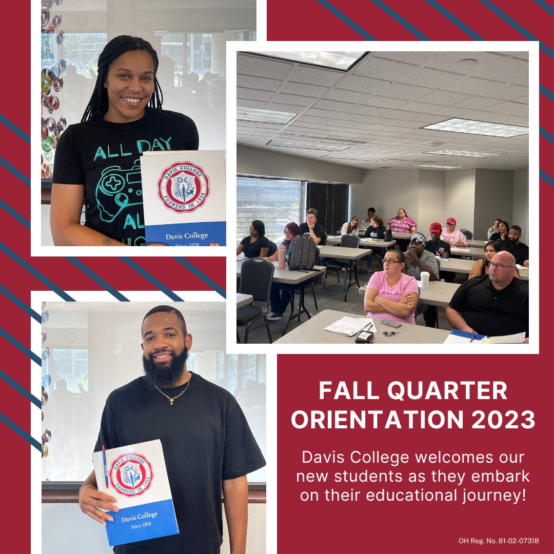 DavisCollegeOH's tweet image. Welcome to Davis College, ✏️ Where your educational journey beings! It's a time for new beginnings, a fresh start, and an excellent opportunity to meet fellow peers. 
.
.
#DavisCollegeToledo
#StudentOrientation
#FallQuarter
#DowntownToledo