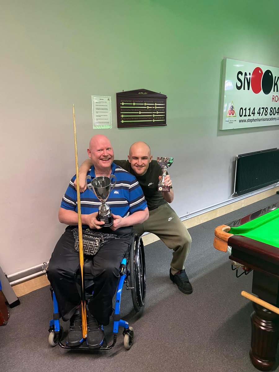 Stephen Harrison Academy (@sha_snooker) on Twitter photo Potting machine Gary Swift beat Dominic in Tuesdays final 3-1.
Well done John Robinson beating Cullen 2-1 in the final of the plate competition, Robo knocked in a nice 32 break in the final. 👍🏼
#DisabilitySnooker
#TheNationalLotteryCommunityFund
<a href="/TNLComFund/">The National Lottery Community Fund</a> Potting machine Gary Swift beat Dominic in Tuesdays final 3-1.
Well done John Robinson beating Cullen 2-1 in the final of the plate competition, Robo knocked in a nice 32 break in the final. 👍🏼
#DisabilitySnooker
#TheNationalLotteryCommunityFund
<a href="/TNLComFund/">The National Lottery Community Fund</a>