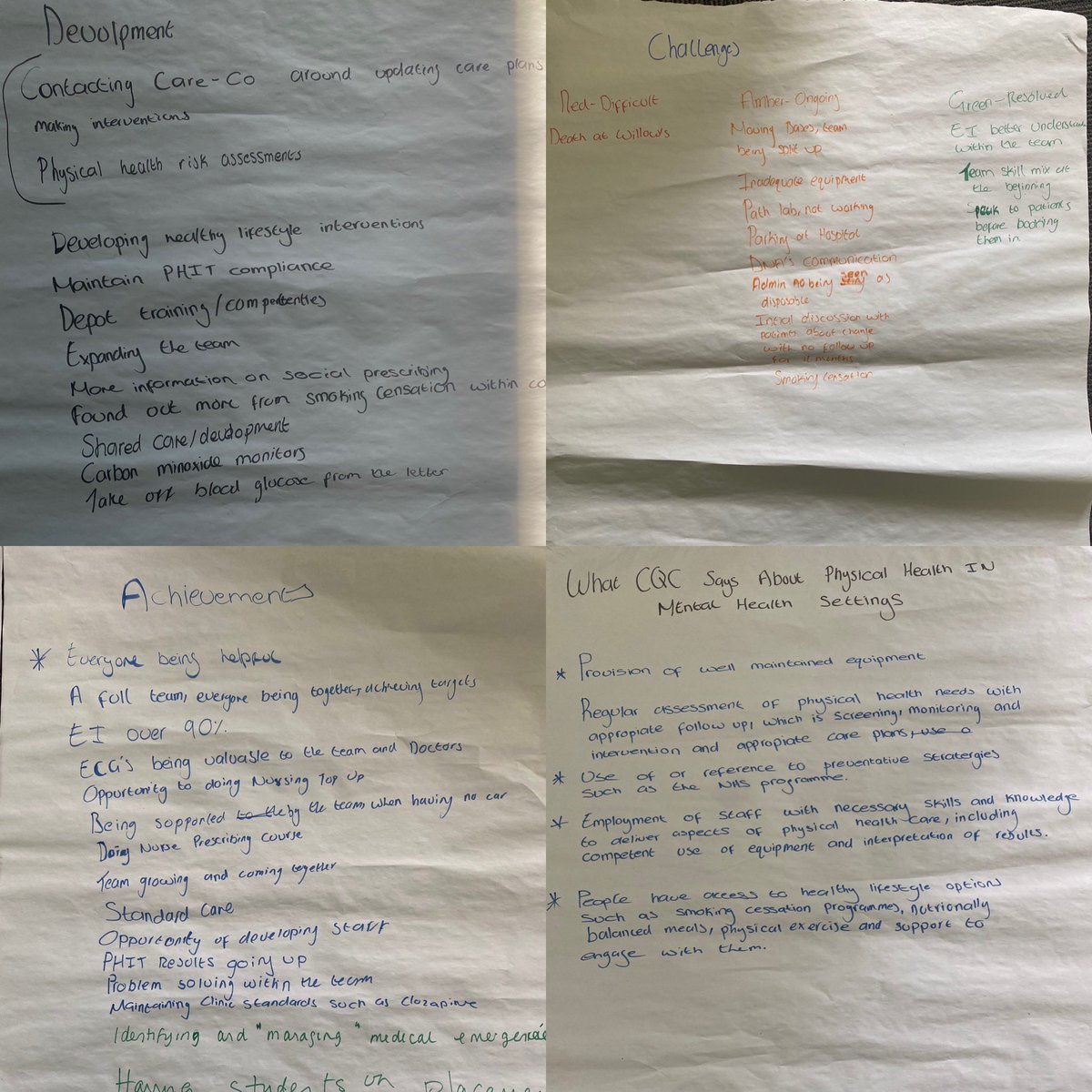 We had a team meeting with a bit of a difference today, we as a collective reviewed our progress over the last 12 months, discussed our challenges and shared our hopes for the future! 

Thanks team, I needed this today! 

#development 

<a href="/FionaLJ3000/">Fiona Johnston OT</a>